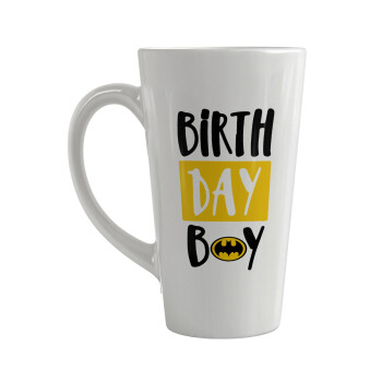 Birth day Boy (batman), Κούπα κωνική Latte Μεγάλη, κεραμική, 450ml