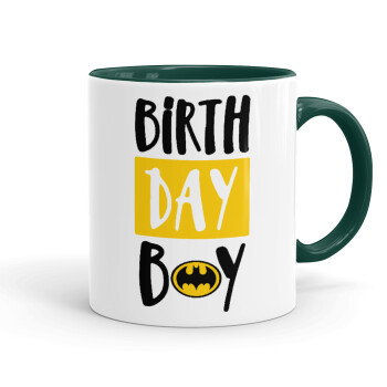 Birth day Boy (batman), Mug colored green, ceramic, 330ml