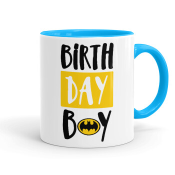 Birth day Boy (batman), Mug colored light blue, ceramic, 330ml