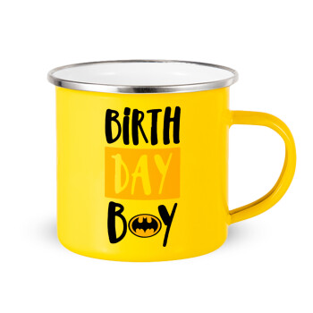Birth day Boy (batman), Κούπα Μεταλλική εμαγιέ Κίτρινη 360ml