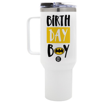 Birth day Boy (batman), Mega Tumbler με καπάκι, διπλού τοιχώματος (θερμό) 1,2L