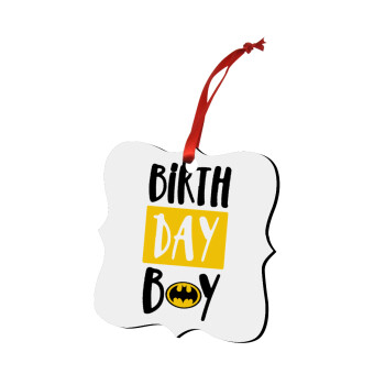 Birth day Boy (batman), Χριστουγεννιάτικο στολίδι polygon ξύλινο 7.5cm
