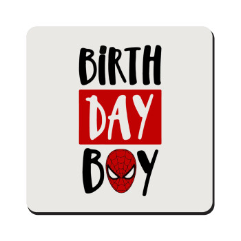 Birth day Boy (spiderman), Τετράγωνο μαγνητάκι ξύλινο 9x9cm