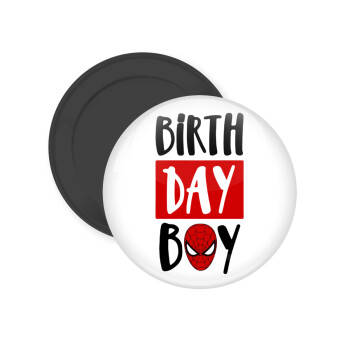 Birth day Boy (spiderman), Μαγνητάκι ψυγείου στρογγυλό διάστασης 5cm