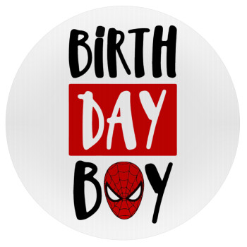 Birth day Boy (spiderman), Mousepad Στρογγυλό 20cm