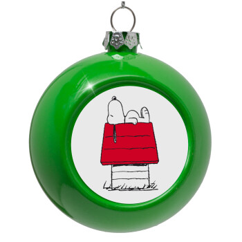 Το σπίτι του snoopy, Green Christmas tree ornament bauble 8cm