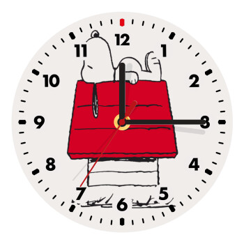 Το σπίτι του snoopy, Wooden wall clock (20cm)