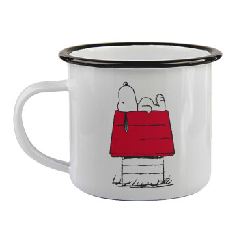 Το σπίτι του snoopy, Κούπα εμαγιέ με μαύρο χείλος 360ml