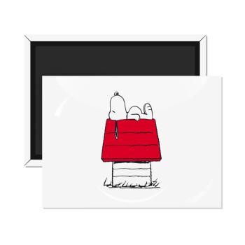 Το σπίτι του snoopy, Ορθογώνιο μαγνητάκι ψυγείου διάστασης 9x6cm