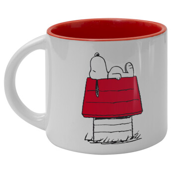 Το σπίτι του snoopy, Κούπα κεραμική 400ml Λευκή/Κόκκινη