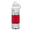 1L Stainless Steel Thermal Bottle with Phone Holder & Double Wall Insulation