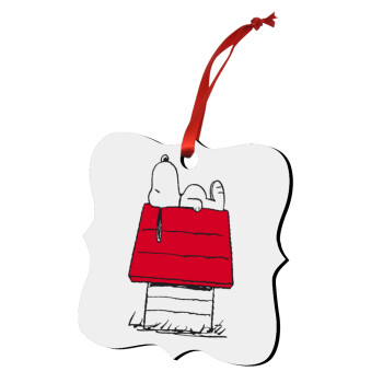 Το σπίτι του snoopy, Στολίδι Χριστουγεννιάτικο στολίδι polygon ξύλινο 7.5cm