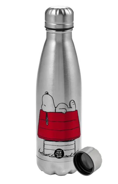Το σπίτι του snoopy — Μεταλλικό παγούρι νερού, ανοξείδωτο ατσάλι, 750ml