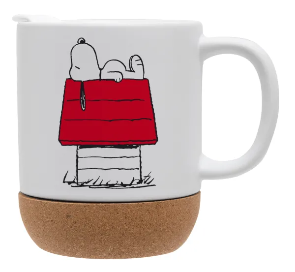 Το σπίτι του snoopy — Κούπα, κεραμική με βάση φελού και καπάκι (ΜΑΤ), 330ml