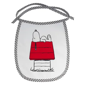 Το σπίτι του snoopy, Σαλιάρα μωρού αλέκιαστη με κορδόνι Μαύρη