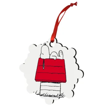 Το σπίτι του snoopy, Στολίδι Χριστουγεννιάτικο στολίδι snowflake ξύλινο 7.5cm