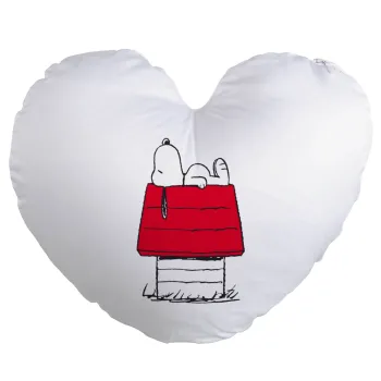 Το σπίτι του snoopy, Μαξιλάρι καναπέ καρδιά 40x40cm περιέχεται το  γέμισμα