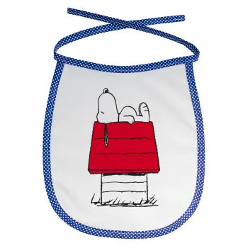 Το σπίτι του snoopy, Σαλιάρα μωρού αλέκιαστη με κορδόνι Μπλε