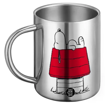 Το σπίτι του snoopy, Ανοξείδωτη Μεταλλική Κούπα 450ml - Διπλού Τοιχώματος