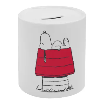 Το σπίτι του snoopy, Κουμπαράς πορσελάνης με τάπα