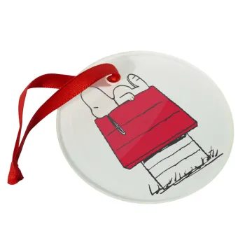 Το σπίτι του snoopy, Christmas ornament glass 9cm