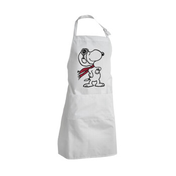 Snoopy ο πιλότος, Adult Chef Apron (with sliders and 2 pockets)