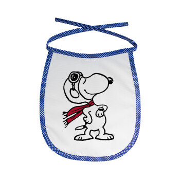 Snoopy ο πιλότος, Σαλιάρα μωρού αλέκιαστη με κορδόνι Μπλε