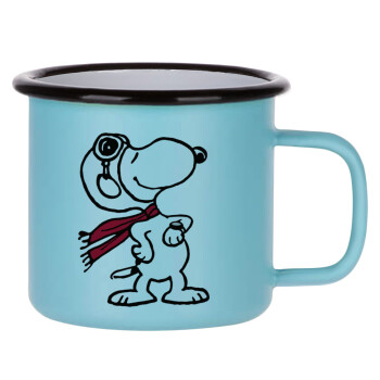 Snoopy ο πιλότος, Κούπα Μεταλλική εμαγιέ ΜΑΤ σιέλ 360ml