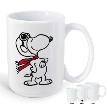 Snoopy ο πιλότος, Κούπα Mega, κεραμική, 450ml