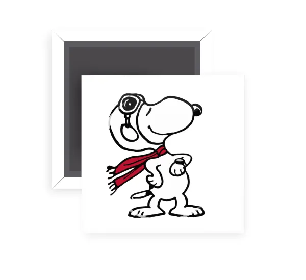 Snoopy ο πιλότος — Τετράγωνο (5x5cm)
