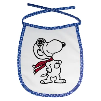 Snoopy ο πιλότος, Σαλιάρα μωρού αλέκιαστη με κορδόνι Μπλε