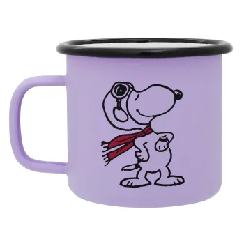 Snoopy ο πιλότος, Κούπα Μεταλλική εμαγιέ ΜΑΤ Light Pastel Purple 360ml