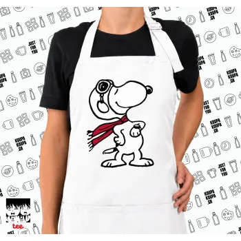 Snoopy ο πιλότος, Ποδιά μακριά Σεφ ολόσωμη με τσέπες white (ΕΝΗΛΙΚΩΝ)