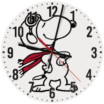 Snoopy ο πιλότος, Ρολόι τοίχου ξύλινο (30cm)