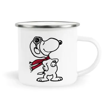 Snoopy ο πιλότος, Κούπα Μεταλλική εμαγιέ λευκη 360ml