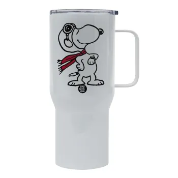 Snoopy ο πιλότος, Tumbler με καπάκι, διπλού τοιχώματος (θερμό) 750L