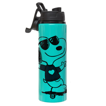 Snoopy καρδούλα, Metallic water bottle with safety lid, 850ml aluminum