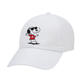 Snoopy καρδούλα, Καπέλο Baseball Λευκό (5-φύλλο, unisex)