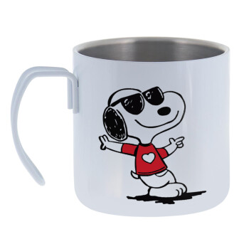 Snoopy καρδούλα, Κούπα Ανοξείδωτη διπλού τοιχώματος 400ml