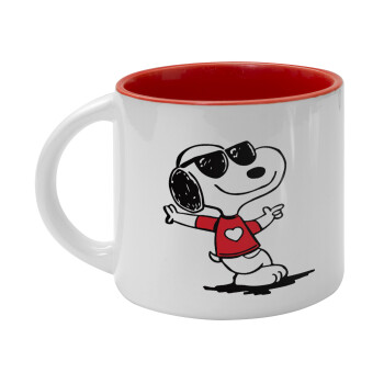 Snoopy καρδούλα, Κούπα κεραμική 400ml