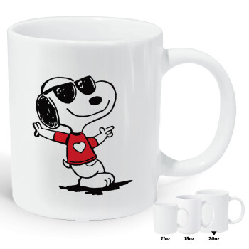 Snoopy καρδούλα, Κούπα Giga, κεραμική, 590ml