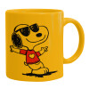 Ceramic coffee mug yellow, 330ml