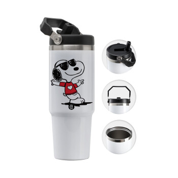 Snoopy καρδούλα, Θερμός Ανοξείδωτο 30oz με χερούλι