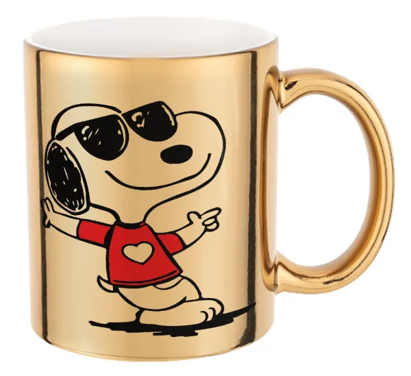 Snoopy καρδούλα — Mug ceramic, gold mirror, 330ml
