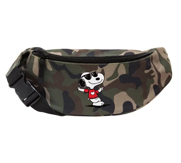 Snoopy καρδούλα — Unisex waist bag (banana) in Jungle camouflage color with 2 pockets