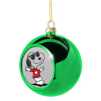 Snoopy καρδούλα, Green Christmas tree ornament ball 8cm