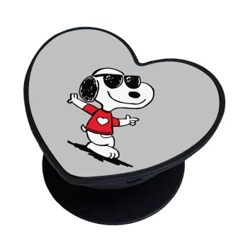 Snoopy καρδούλα, Phone Holders Stand  καρδιά Μαύρο Βάση Στήριξης Κινητού στο Χέρι