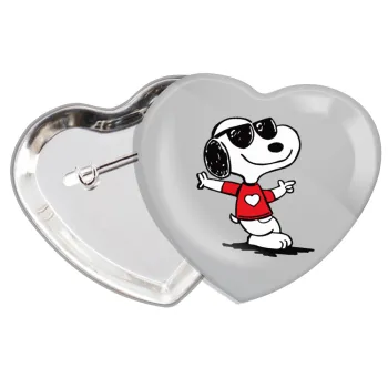 Snoopy καρδούλα, Κονκάρδα παραμάνα καρδιά (57x52mm)