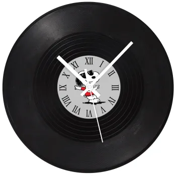 Snoopy καρδούλα, Ρολόι τοίχου Βινύλιο (30cm)