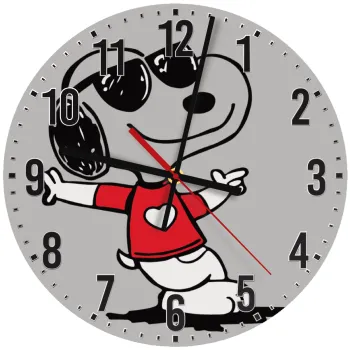 Snoopy καρδούλα, Ρολόι τοίχου ξύλινο (30cm)